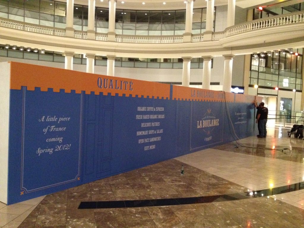 Construction Barricade mural by Martin Sign Company