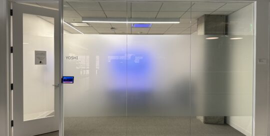Privacy film for Amplitude San Francisco by Martin Sign.